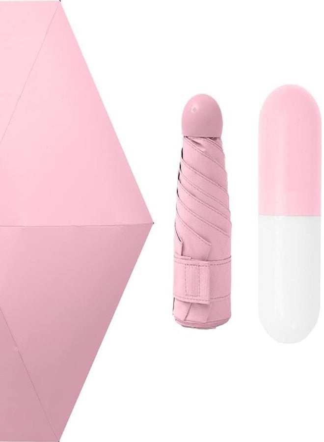 coku 38-inch Portable Mini Umbrella for Women, Men, Kids, Girls, Boys 3 Fold umbrella for Sun Protection & Rain Foldable & Lightweight Manual Open Umbrella for Travel (Pink) - Image 2